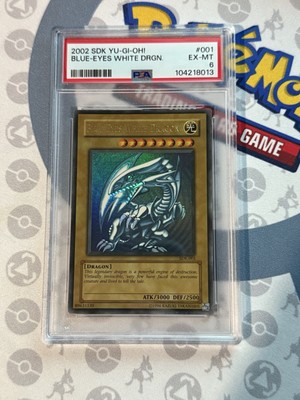 PSA 6 Yugioh Starter Deck Kaiba Ultra Rare Blue-Eyes White Dragon SDK-001 EX/MT-image