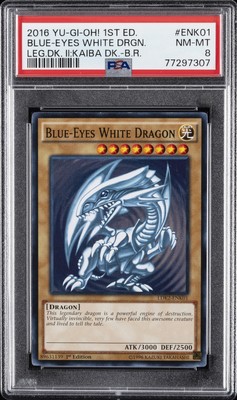 2016 YU-GI-OH! LEGEND DECK II #ENK01 BLUE-EYES WHITE DRAGON PSA 8-image