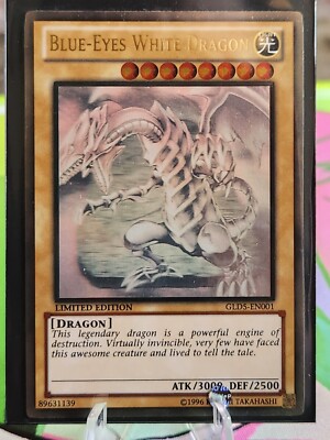 ** Blue-Eyes White Dragon ** [Ghost Rare]  NM, GLD5-EN001-image