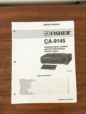 Fisher CA-9145 Amplifier Service Manual *Original*-image