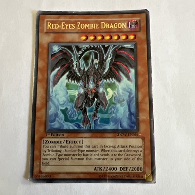 YUGIOH RED-EYES ZOMBIE DRAGON SDZW-EN001 1ST EDITION HOLO HP-image