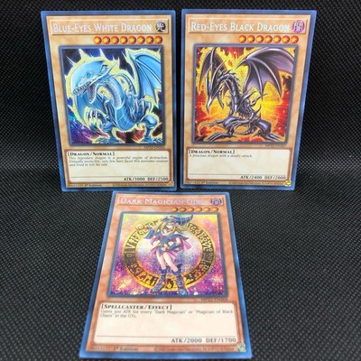 Yu-Gi-Oh! English Version Blue-Eyed White Dragon Blue Eyes Black Magician Girl C-image