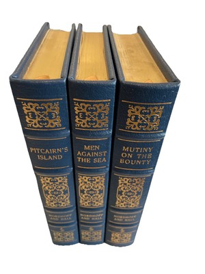 Easton Press 3 Volume Set Mutiny On The Bounty Nordhoff & Hall Leatherbound READ-image
