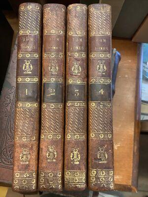 The History of Tom Jones by Henry Fielding 1780 4 volume leatherbound set-image
