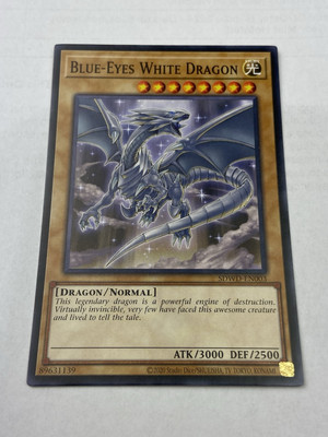 Yugioh Blue-eyes White Dragon Sdwd-en003 Blue Eyes White Destiny (misprint)-image