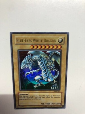 USA Seller Yugioh Blue-Eyes White Dragon Shonen Jump Promo Card JMP-001 VLP-image