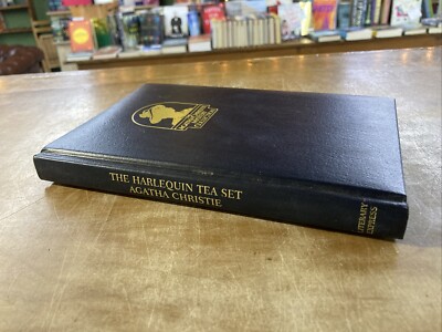 Rare Agatha Christie Mystery Collection Bantam Leatherette The Harlequin Tea Set-image