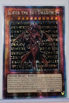 The Slifer The Sky Dragon Waifu YuGiOh HOLO Foil Rare Goddess Story 1st Ed Card-image