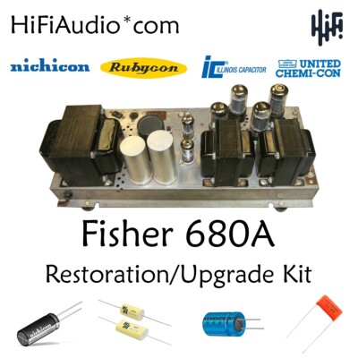 Fisher 680a 680 restoration recap repair upgrade rebuild kit capacitor-image