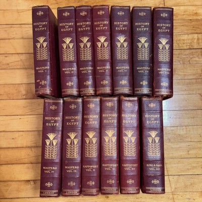 Rare!! History Of Egypt  13 volumes set.  Maspero, Rappoport, King and Hall 1903-image