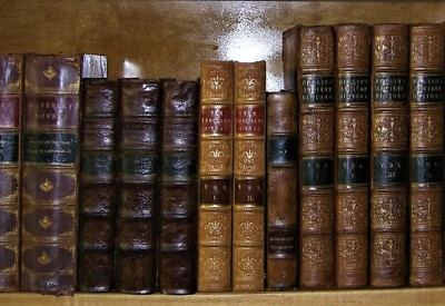 TEN THOUSAND A YEAR, SAMUEL WARREN, 1854 TWO VOLUME SET, LEATHER-image