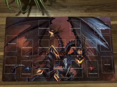 Anime YGO Playmat Red-Eyes Black Dragon CCG TCG Mat Trading Card Game Mat-image