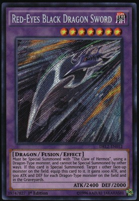Yu-Gi-Oh! - Red-Eyes Black Dragon Sword 2015 DRL2-EN012 Secret Rare 1st Edition-image