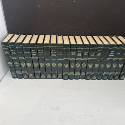 Harvard Classics 1969 Deluxe Edition Green Book Set Bonded Leather 23 Volumes-image