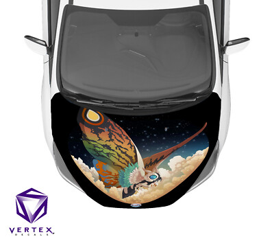 Mothra Godzilla Anime Hood Wrap Weatherproof Vinyl Decal 50