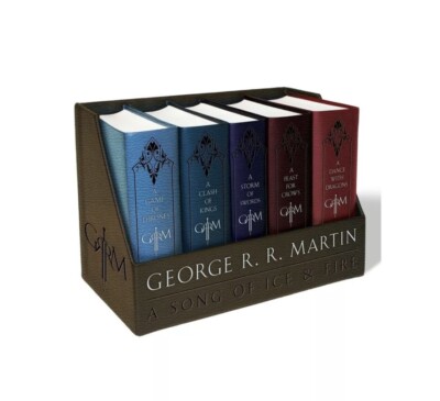 A Game of Thrones Leather-Cloth Bound Boxed Box Set Song Of Ice And Fire Sealed-image