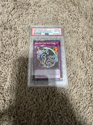 Yu-Gi-Oh! Red-Eyes Fang with Chain - PSA 8-image