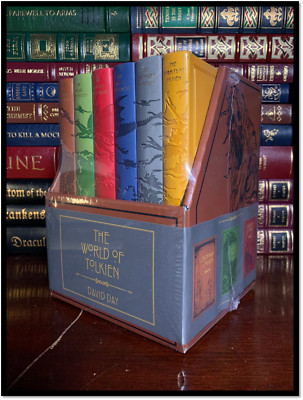 The World Of Tolkien Boxed Set by David Day Hobbit Dictionary Soft Leather Feel-image