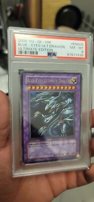 Yu-Gi-Oh! Blue Eyes Ultimate Dragon - PSA 8 - JMP-EN005 2006 Ultimate Edition-image