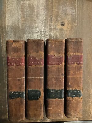 History of England Set 4 Volumes By T. Smollett Robert Bisset 1816 B. D. Packard-image