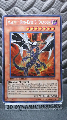 | Yugioh Malefic Red-Eyes B. Dragon  YMP1-EN001 Secret Rare HP 🔥 |-image