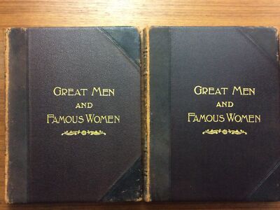 Two Volumes 1894 Great Men and Famous Women SOLDIERS & SAILORS Artists & Authors-image