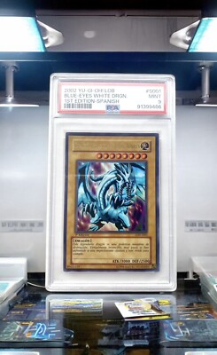 Blue-Eyes White Dragon - PSA 9 LOB LDD-S001 1st Edition SPANISH - Yugioh-image