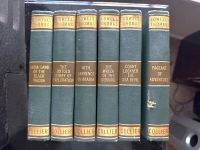 Lowell Thomas Adventure Library 6 Volume Set Copyright 1941-image