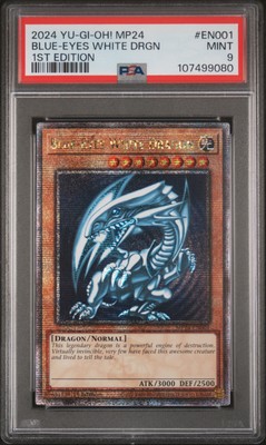 2024 YU-GI-OH! MP24-25TH ANV TIN: DUELING MIRRORS BLUE-EYES WHITE DRAGON PSA 9-image