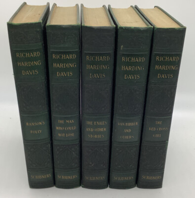Richard Harding Davis 5 vol set 1927 edition The Red Cross Girl Ranson’s Folly-image
