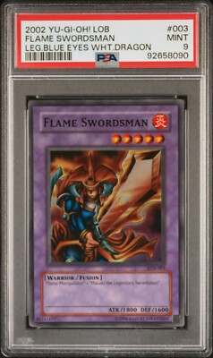 2002 Yu-Gi-Oh! Legend of Blue Eyes White Dragon Flame Swordsman LOB-003 PSA 9-image