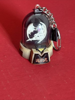 Vintage Toy Yu-Gi-Oh Blue Eyes White Dragon 1996 Changing Swivel Keychain-image