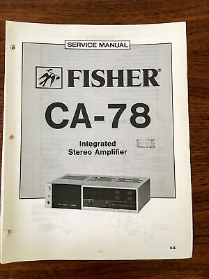 Fisher CA-78 Integrated Amplifier Service Manual *Original*-image