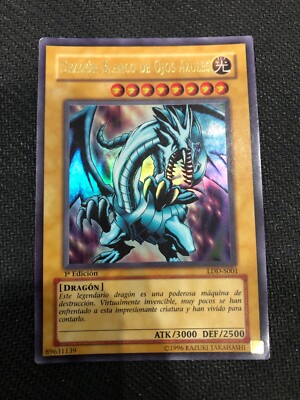 YuGiOh Blue-Eyes White Dragon Spanish LDD-S001 1st Edition Ultra Rare NM - YEU-image