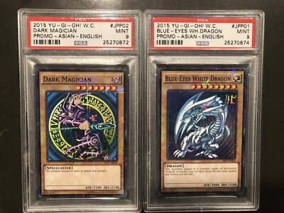 Yugioh 2015-JPP01/02 Blue eyes white dragon and Dark magician PSA 9!!-image