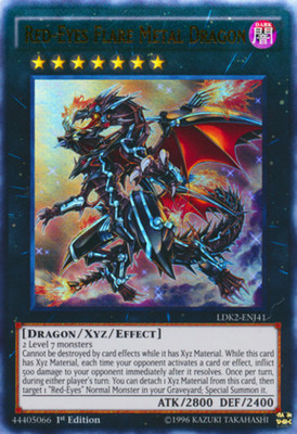 Red-Eyes Flare Metal Dragon - LDK2-ENJ41 - Ultra Rare - 1st Edition x1 - Lightly-image