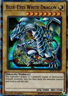 BLUE EYES WHITE DRAGON HOLO YuGiOh YU GI OH Custom Anime Collectible Card-image