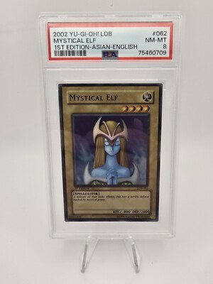 Yu-Gi-Oh! TCG Mystical Elf Legend of Blue Eyes White Dragon LOB-062 1st Edition-image