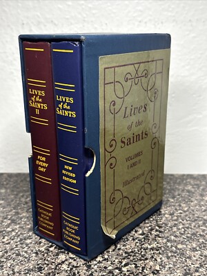 Lives Of The Saints Volumes 1 & 2 Boxed Book Set Illustrated Rev. Hugo Catholic -image