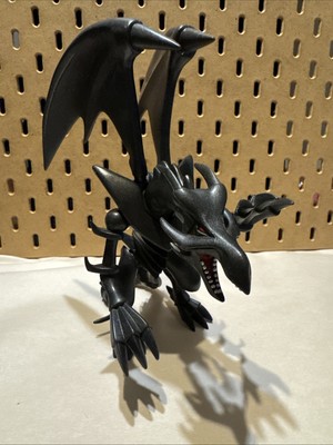 Vintage 1996 Kazuki Takahashi Yu- Gi- Oh! 7.5in Red Eyes Black Dragon Figure-image