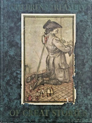 Childrens Treasury of Great Stories 1938 Vintage Book 4 Stories Illustrated Rare-image