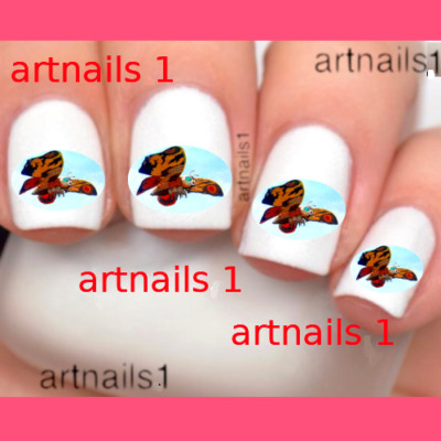Godzilla Mothra Nail Art Kaiju Cosplay Costume Decals Salon Nails Polish Mani-image