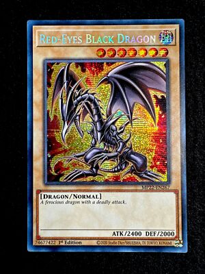 🔥 YUGIOH • RED-EYES BLACK DRAGON • SECRET RARE • MP22-EN267 • 1st ED • NM 🔥-image