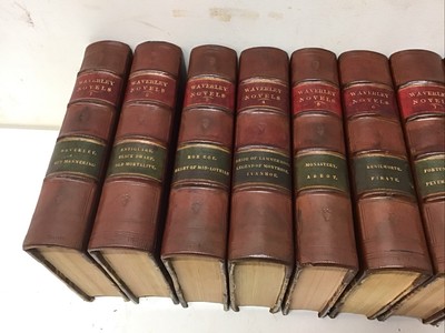 (1852-53) Waverly Novels  Complete 12 Volume Set 1/2 Leather (Abbotsford Ed.)-image