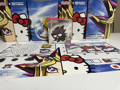 McDonald Yu-Gi-Oh X HelloKitty-Red Eyes Black Dragon X Maru+CROWN/BOX/PUZZLE-image