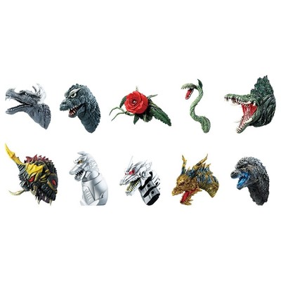 Ichiban Kuji Godzilla 70th Anniversary E Prize Monster Head Magnet Complete Set-image