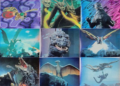 Godzilla Chromium 1996 Parallel Holochrome Sticker Card Set of 53  Movie Base 54-image