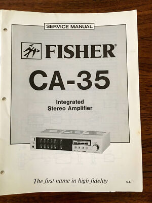 Fisher CA-35 Integrated Amplifier Service Manual *Original*-image