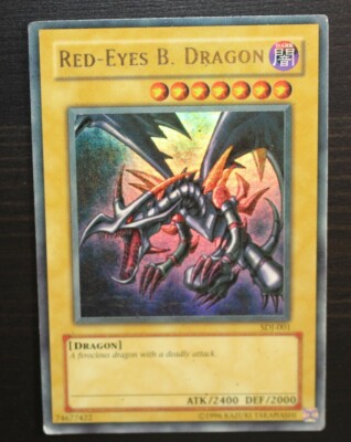 Yu-Gi-Oh! Red Eyes Blue Dragon Holographic SDJ-001 Rare!-image