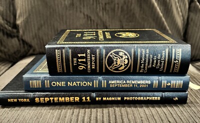 Easton Press September 11, 9/11, set of 3 books, leather bound-image
